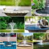 Solar Power Bird Bath Fountain - 1.4W Solar Fountain with 4 Nozzles