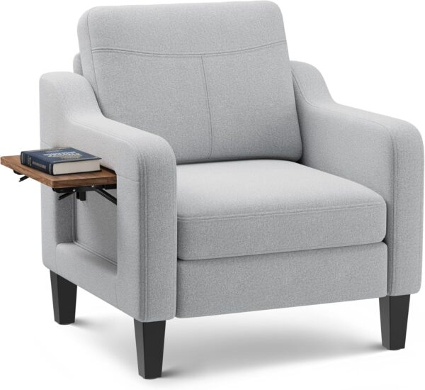 upholstered reading chair with side table upholstered reading chair with side table
