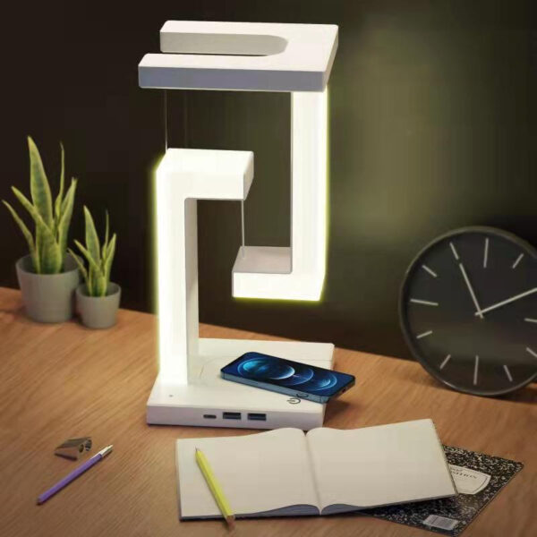 Wireless Smartphone Charging Suspension Table Lamp
