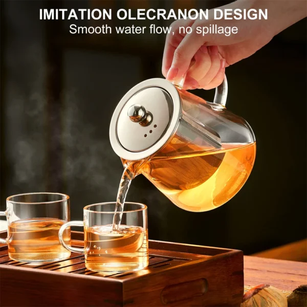 Heat-Resistant Borosilicate Glass Teapot