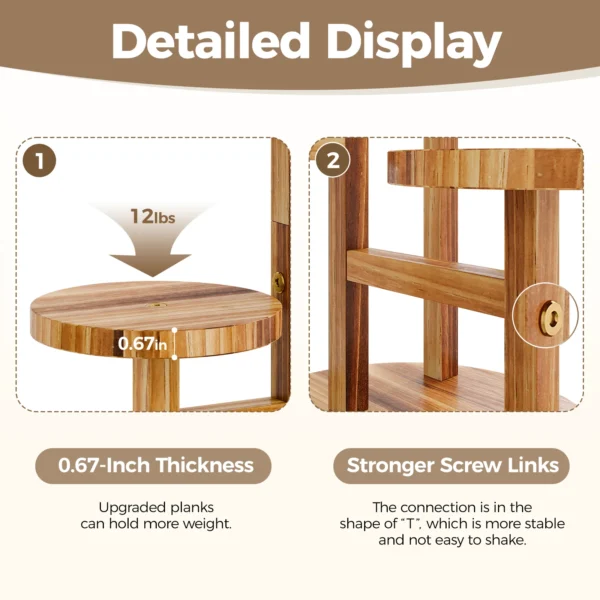 Bamworld 4 Tier Wood Plant Stand