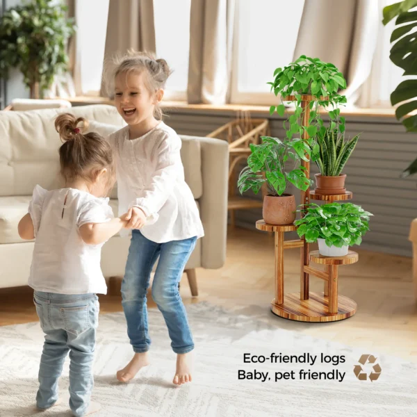 Bamworld 4 Tier Wood Plant Stand