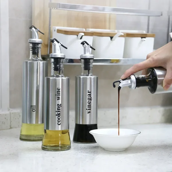 Stainless Steel Oil Dispenser Bottle
